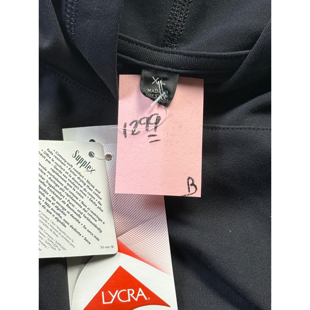 J.Crew Sport Womens XL Black Supplex Lycra Active Hoodie Thumbholes NWT-2626